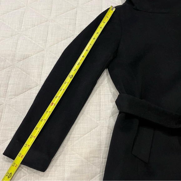 NWT Ann Taylor XXSP Black Petite Wool Blend Belted
Funnel Neck Coat - Picture 10 of 14